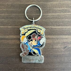 Vintage Disneyland Pirates of the Caribbean Mickey Enamel/Metal Keychain